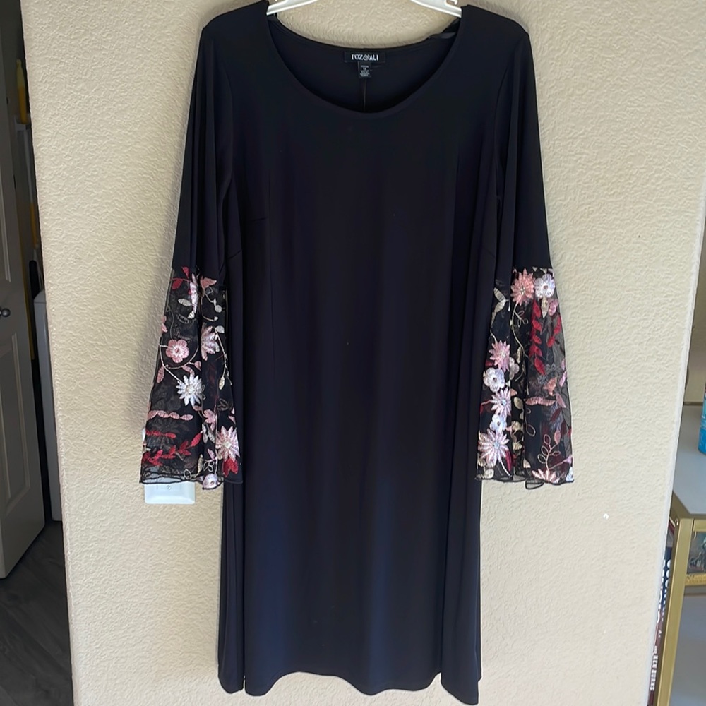 Dress with Floral Sleeves